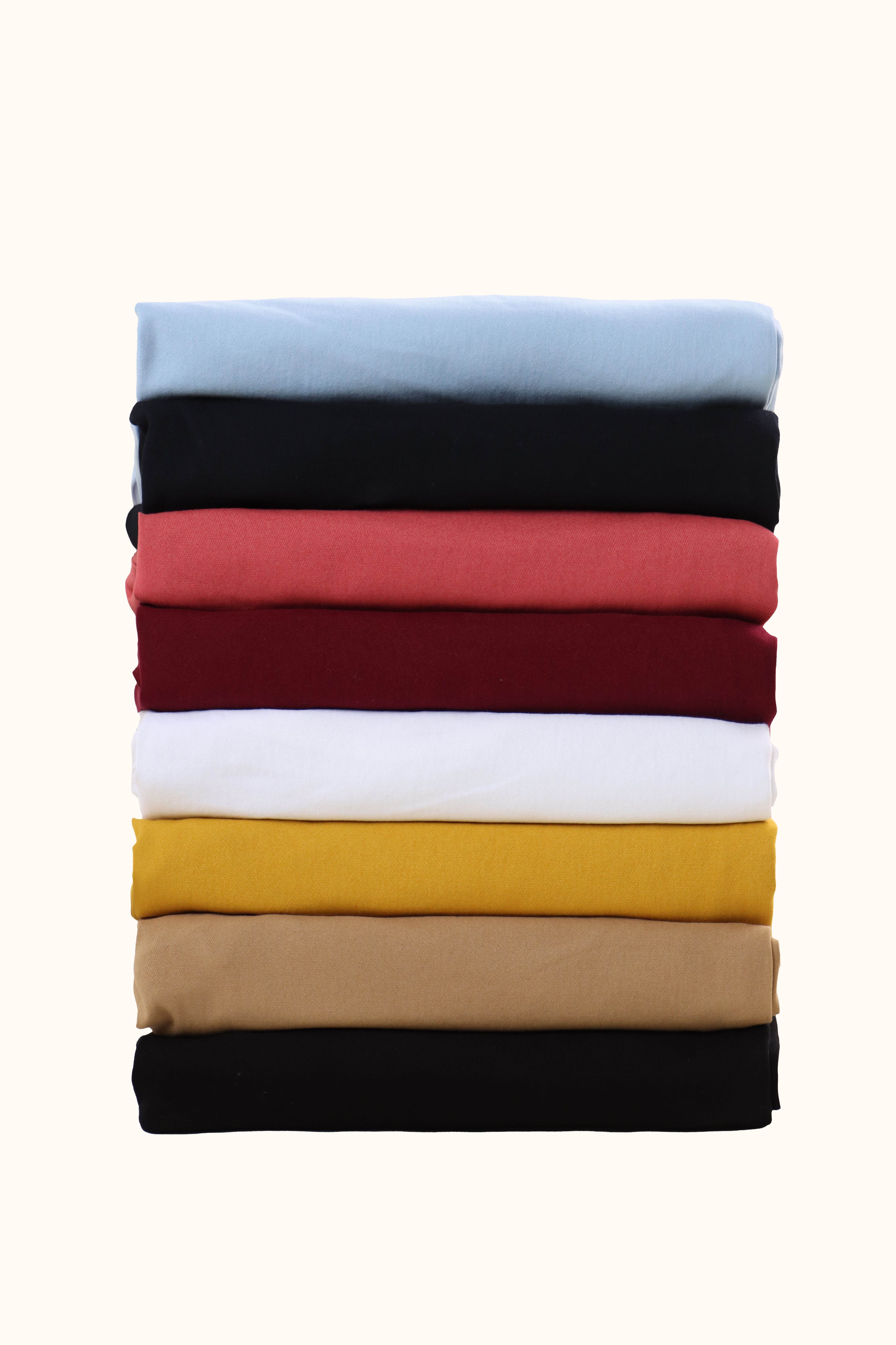 Premium Cotton Crew Tee — Organic Fabric Detail